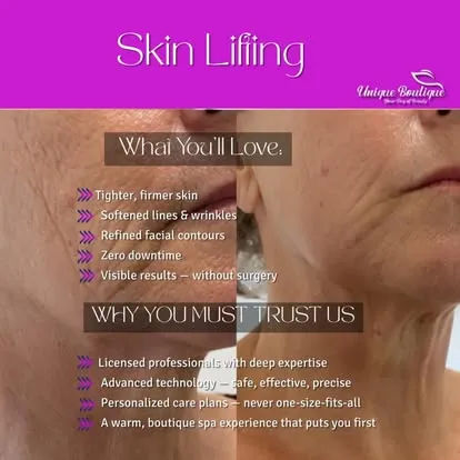 Unique Boutique Your Day of Beauty in Newton Centre — Skin Tightening jawline refine