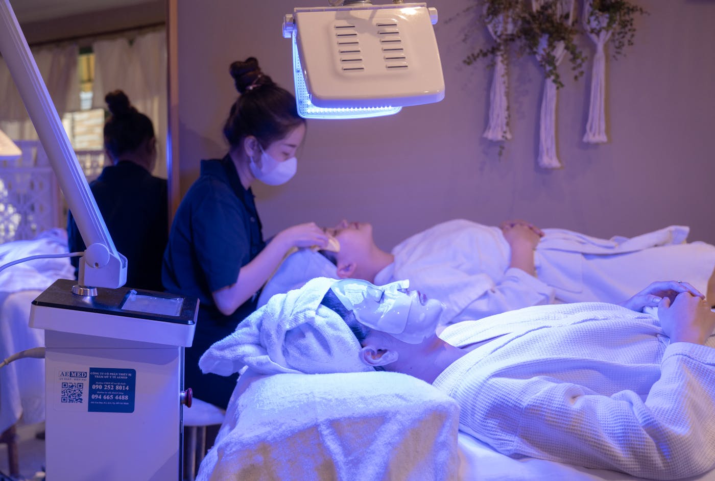 Professional laser facial skin rejuvenation treatment at Unique Boutique Your Day of Beauty in Newton Centre, MA